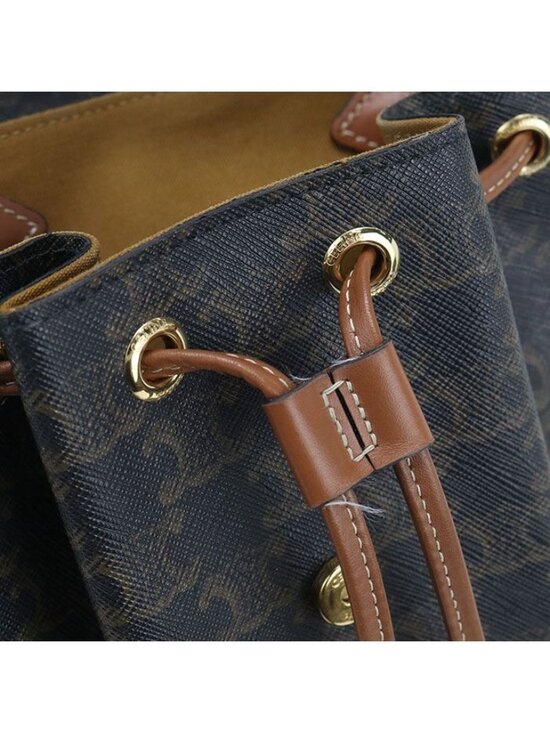 Celine Bonnie Triomphe Canvas Backpack Leather